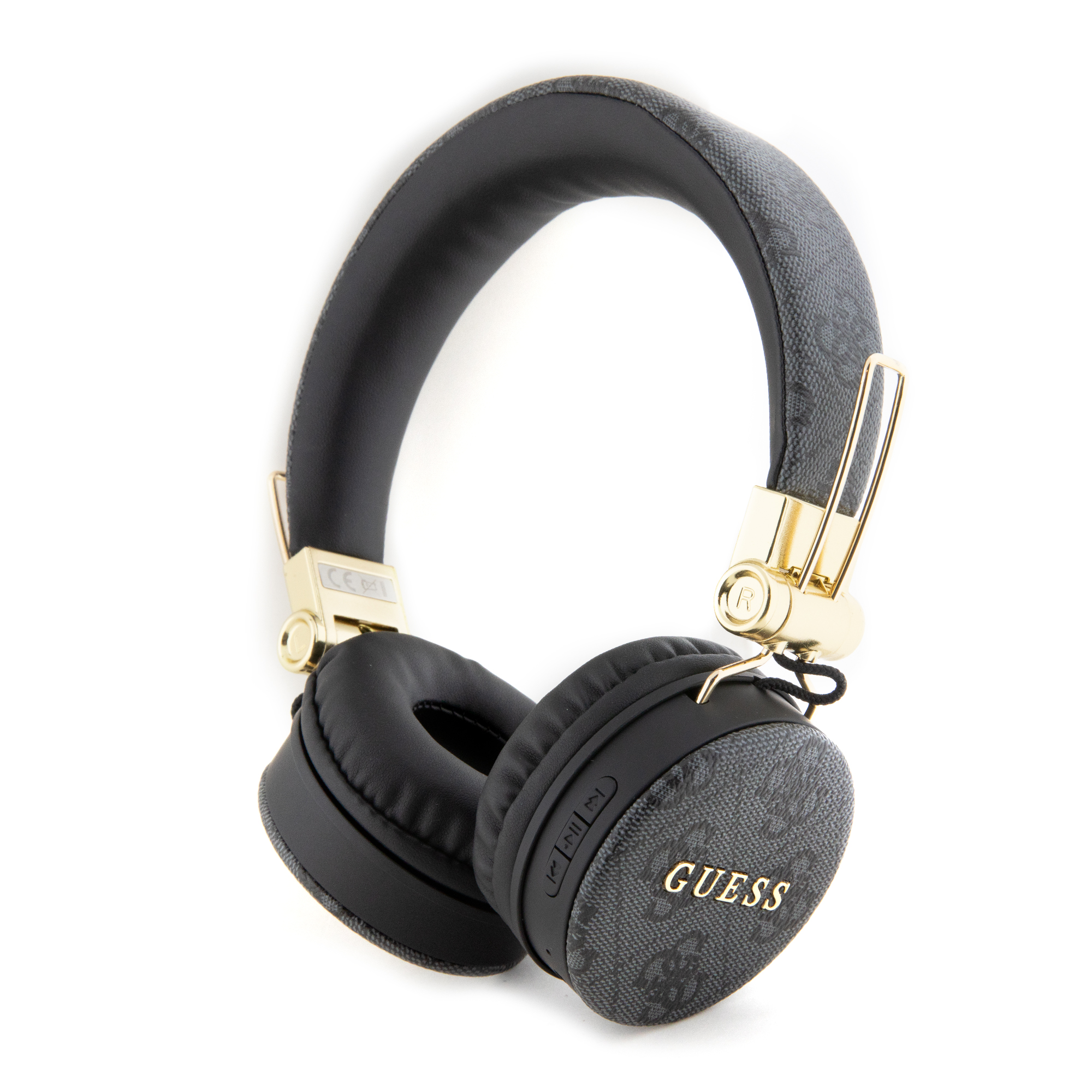 Guess "4G Logo" Over Ear Bluetooth Headphones Ακουστικά Over Ear από δερματίνη με μεταλλικό Logo (Black – GUBH704GEMK)