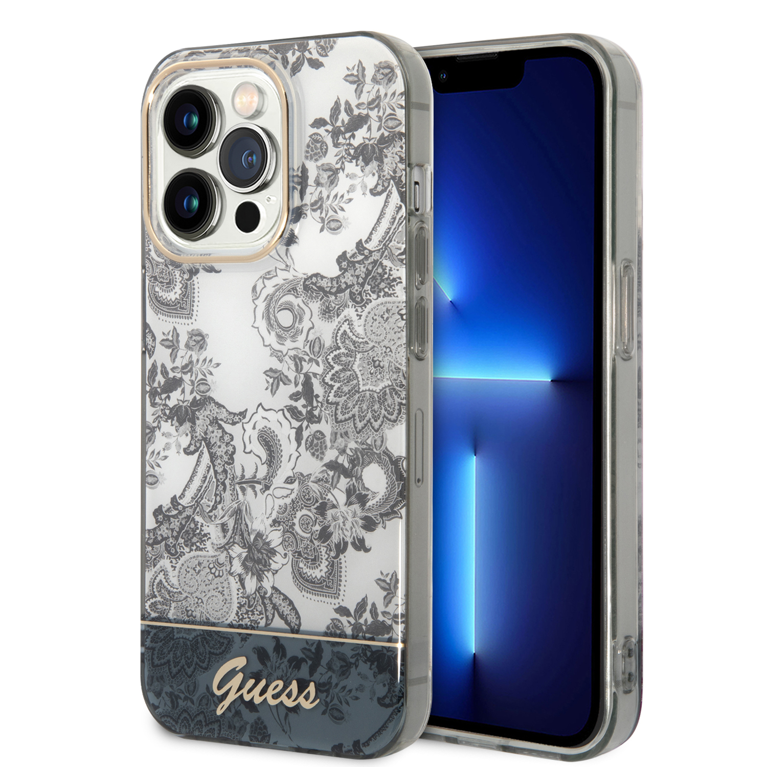 Guess "Porcelain Collection" Hard Case Θήκη προστασίας από σκληρό πλαστικό – iPhone 14 Pro Max (Γκρι - GUHCP14XHGPLHG)