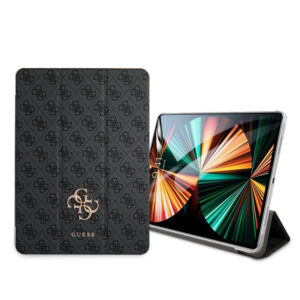 Guess 4G Logo Saffiano Collection Book Cover Θήκη κατάλληλη για Apple iPad Pro 2021 11" (Space Grey - GUIC11G4GFGR)