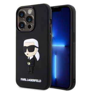 Karl Lagerfeld 3D Rubber Case Karl’s Head Θήκη προστασίας από σιλικόνη – iPhone 13 Pro Max (Μαύρο – KLHCP13X3DRKINK)