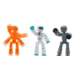 Zing Stikbot Cyborg Pack of 3 - Συλλεκτικές φιγούρες δράσης για δημιουργία κινούμενων σχεδίων Stop Motion