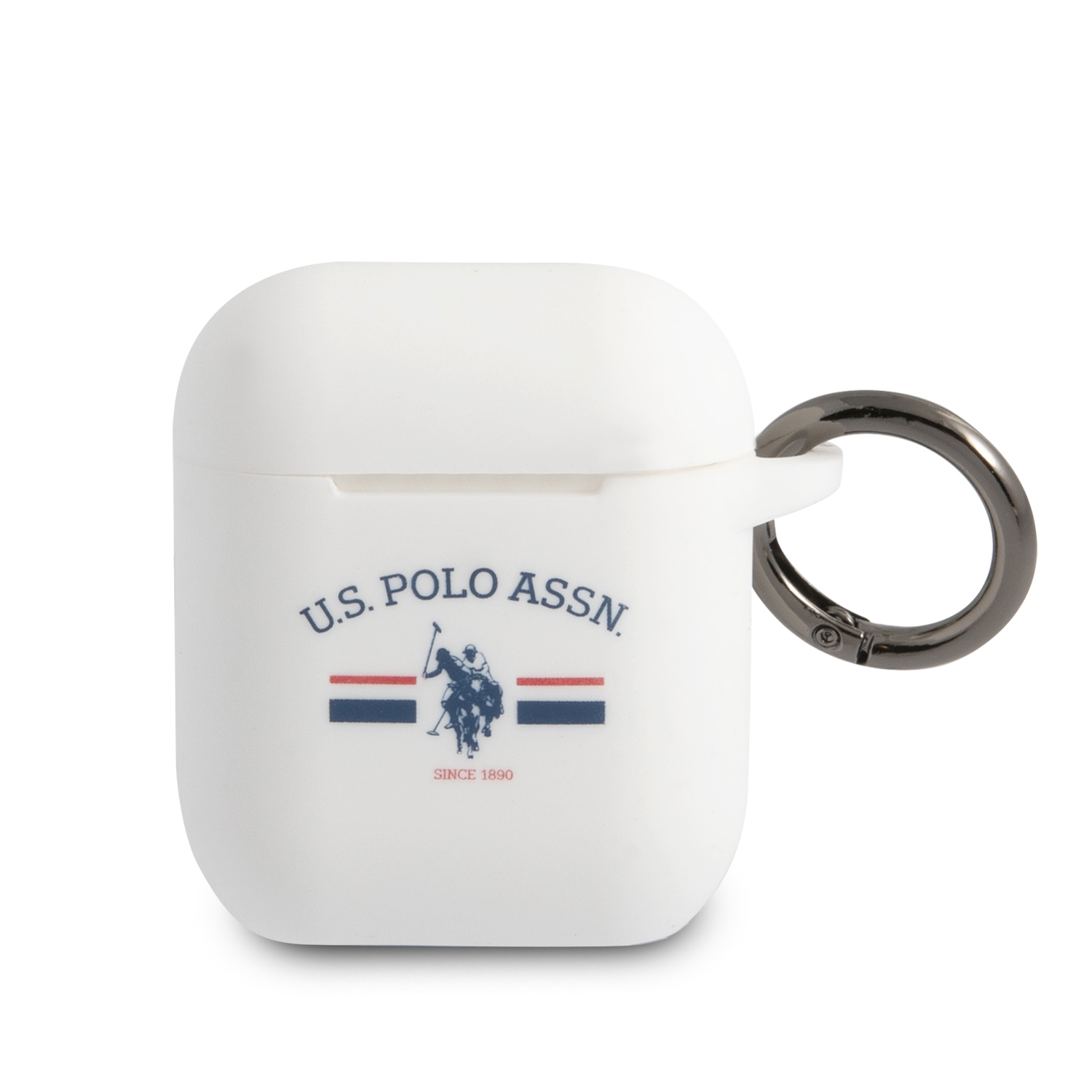 U.S. Polo Assn. “FL. Logo Collection” Θήκη προστασίας από σιλικόνη για Apple Airpods 1/2 (White – USACA2SFGH)
