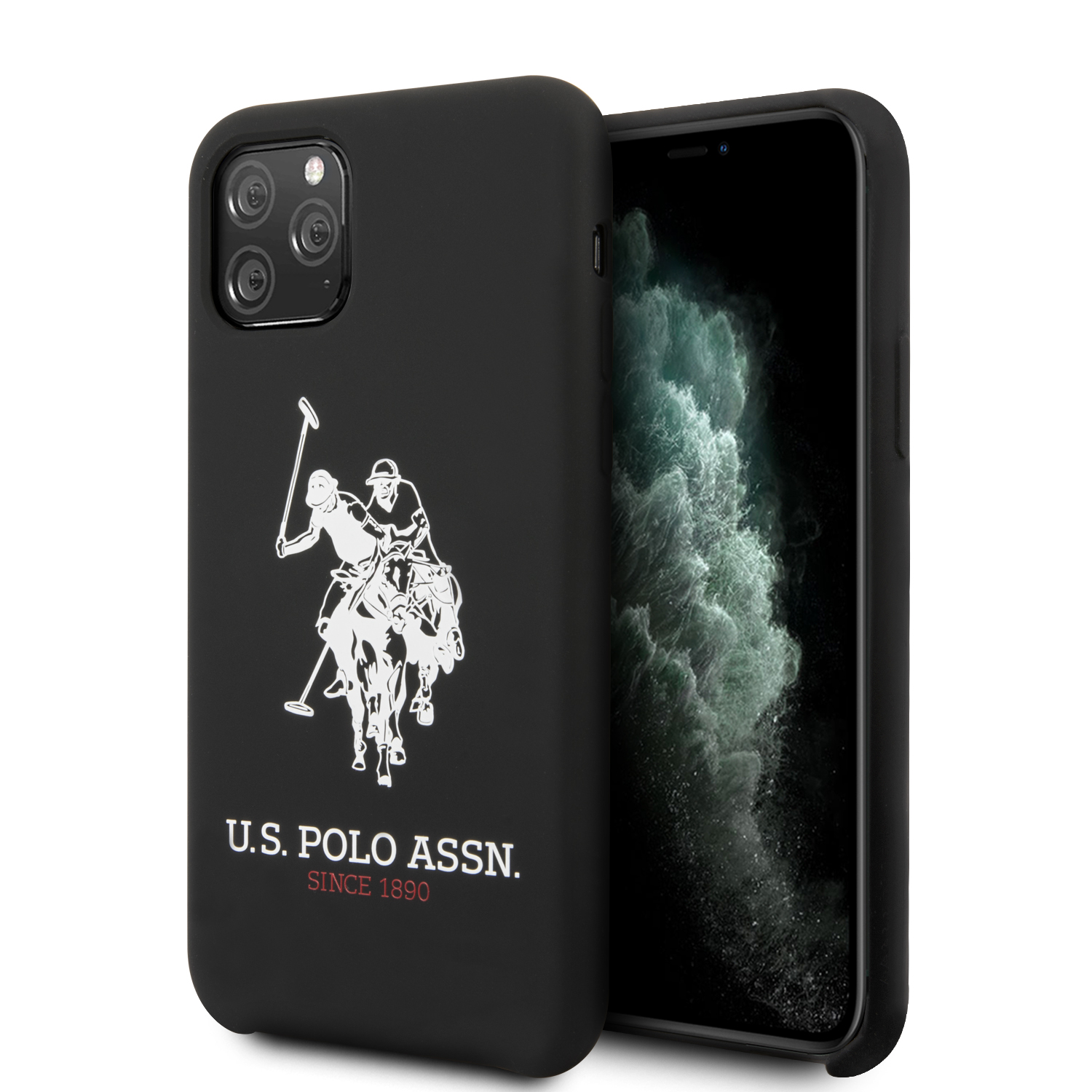 U.S. Polo Assn. “Big Horse Logo Collection” Θήκη προστασίας από σιλικόνη – iPhone 11 Pro (Μαύρο – USHCN58SLHRBK)