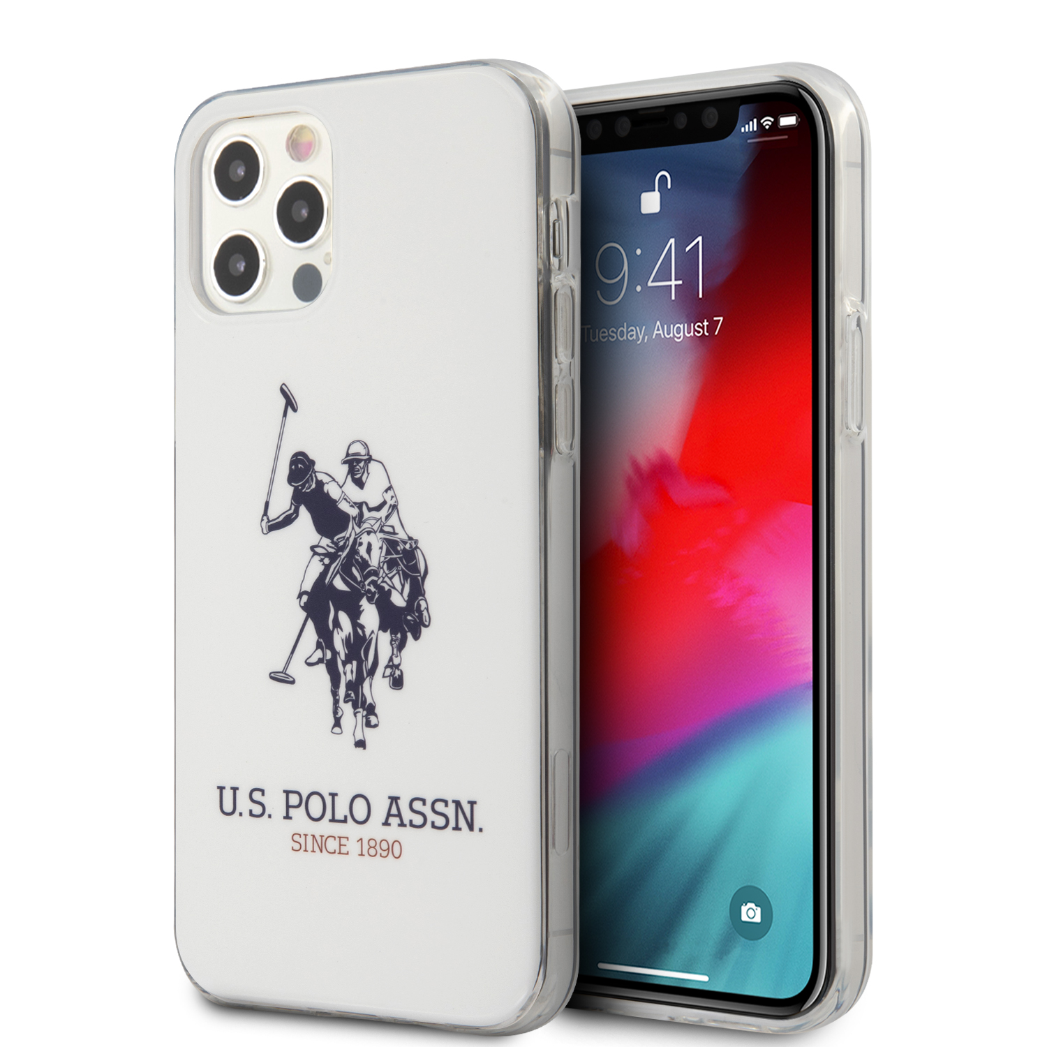 U.S. Polo Assn. “Horse Logo Collection” Ανθεκτική θήκη προστασίας από πολυκαρβονικό – iPhone 12 Pro Max (White/Clear – USHCP12LTPUHRWH)