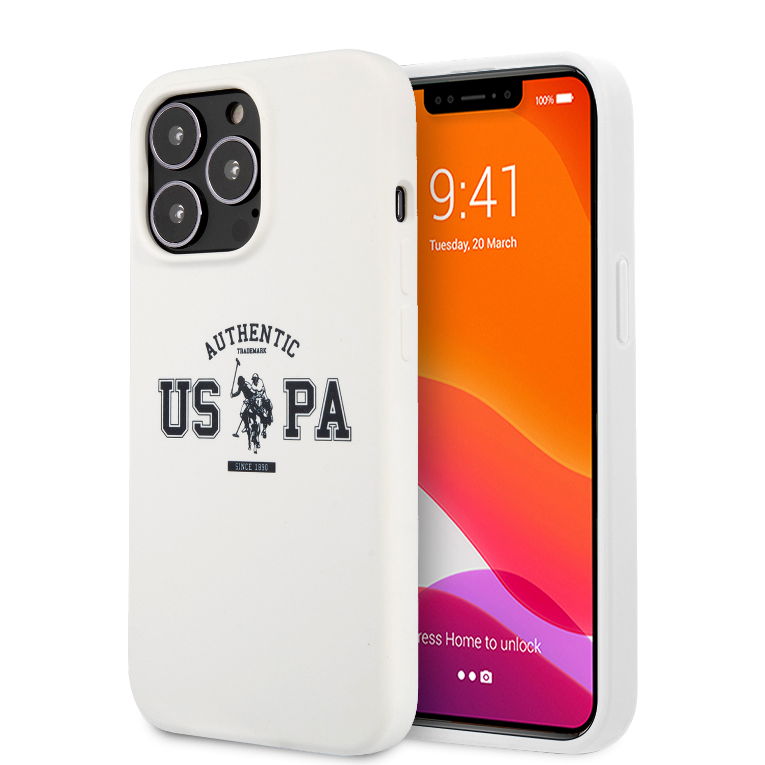 U.S. Polo Assn. “Authentic Logo Collection” Θήκη προστασίας από σιλικόνη – iPhone 13 Pro (Λευκό – USHCP13LSATH)