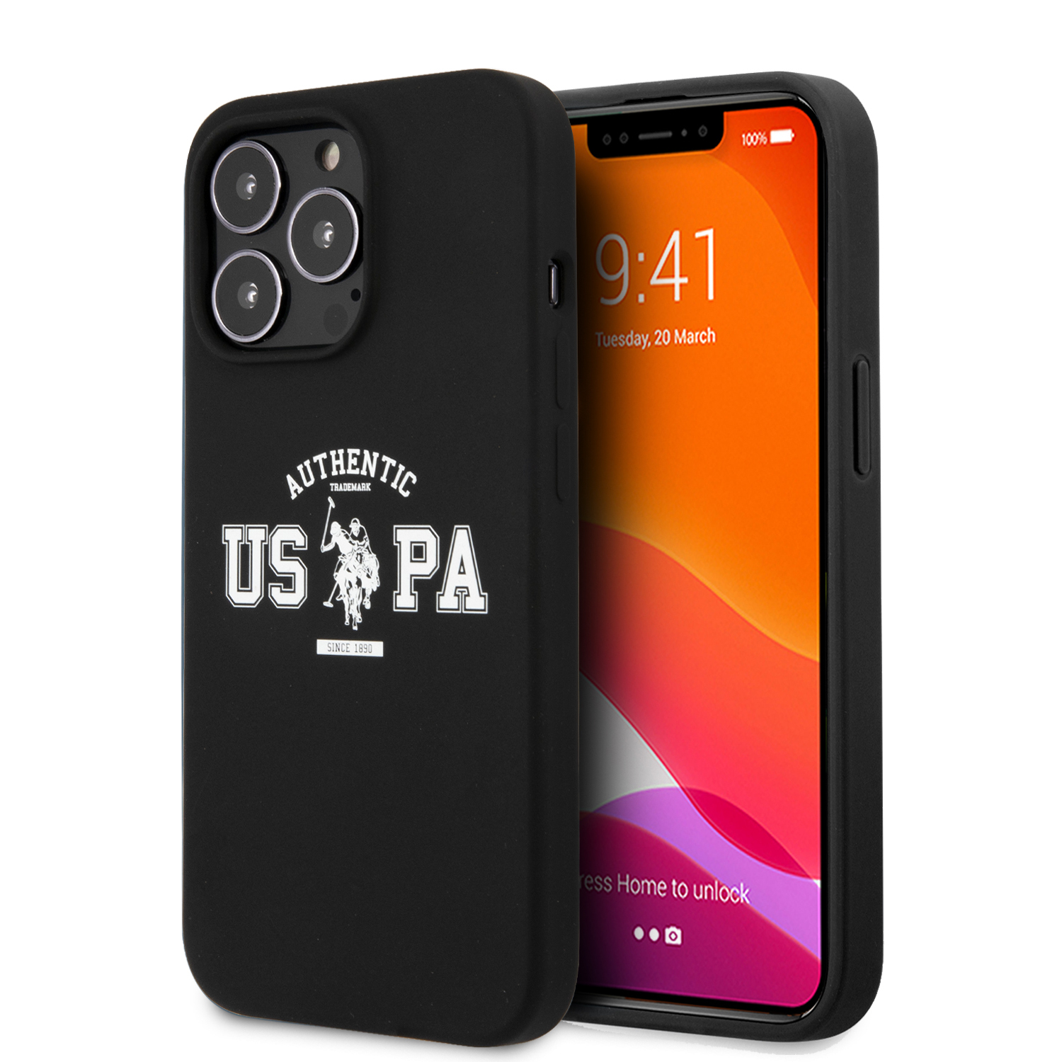 U.S. Polo Assn. “Authentic Logo Collection” Θήκη προστασίας από σιλικόνη – iPhone 13 Pro (Μαύρο – USHCP13LSATK)