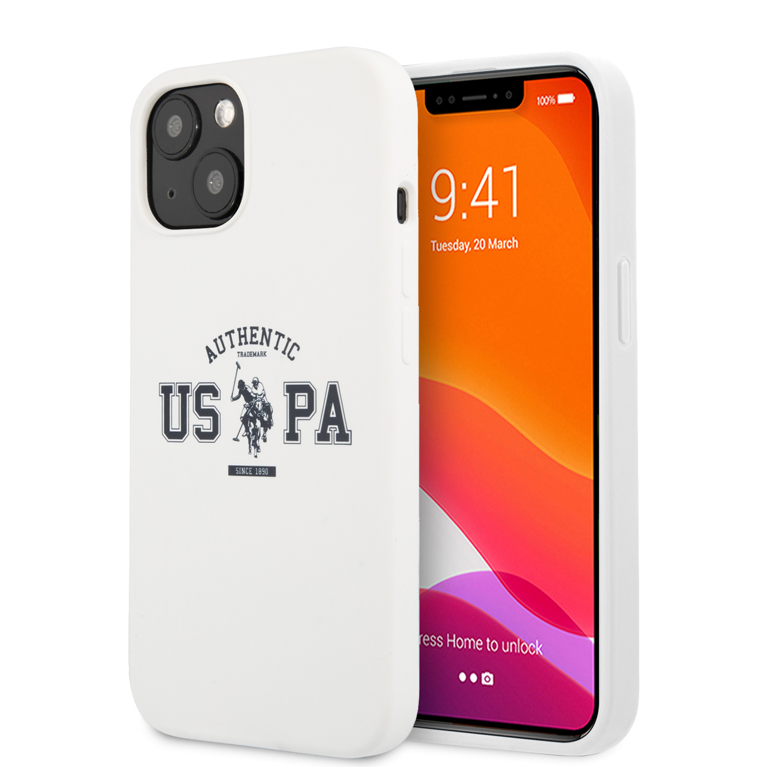 U.S. Polo Assn. “Authentic Logo Collection” Θήκη προστασίας από σιλικόνη – iPhone 13 (Λευκό – USHCP13MSATH)