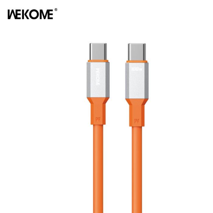 Charging Cable WK 100W TYPE-C/TYPE-C Tint II Orange 1