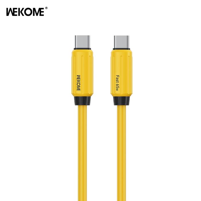 Charging Cable WK 65W TYPE-C/TYPE-C Yellow 1m WDC-28