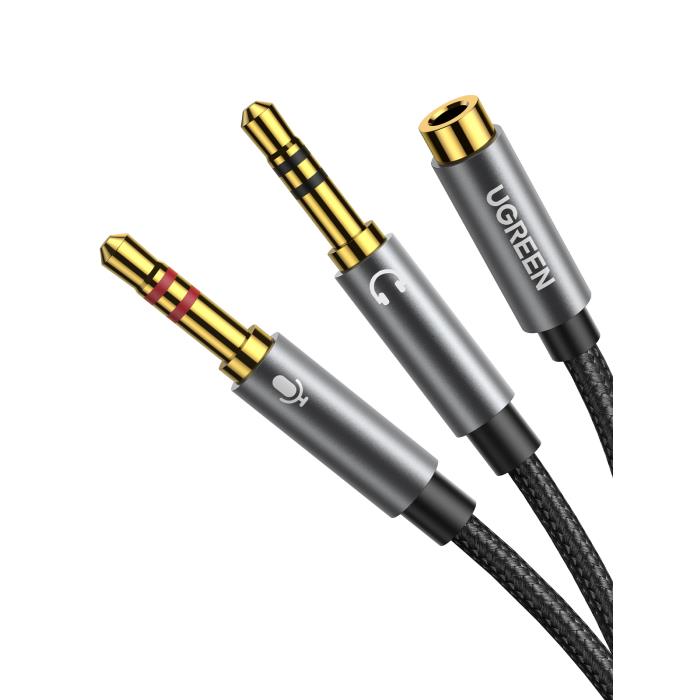 Cable Audio 2x3.5mm M/3.5mm F 0