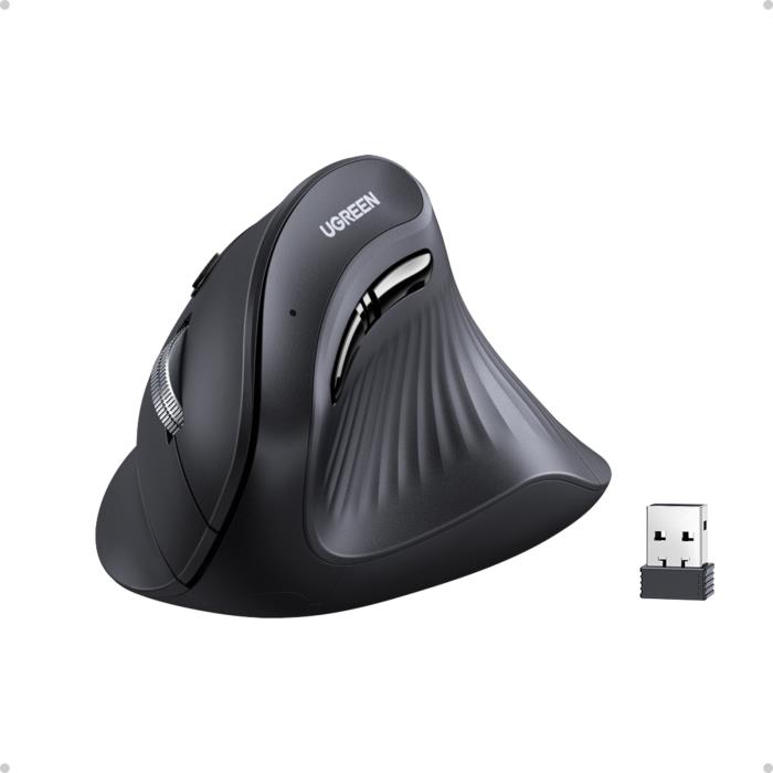Mouse Wireless 2.4 GHz & Bluetooth UGREEN MU008 Black 25444