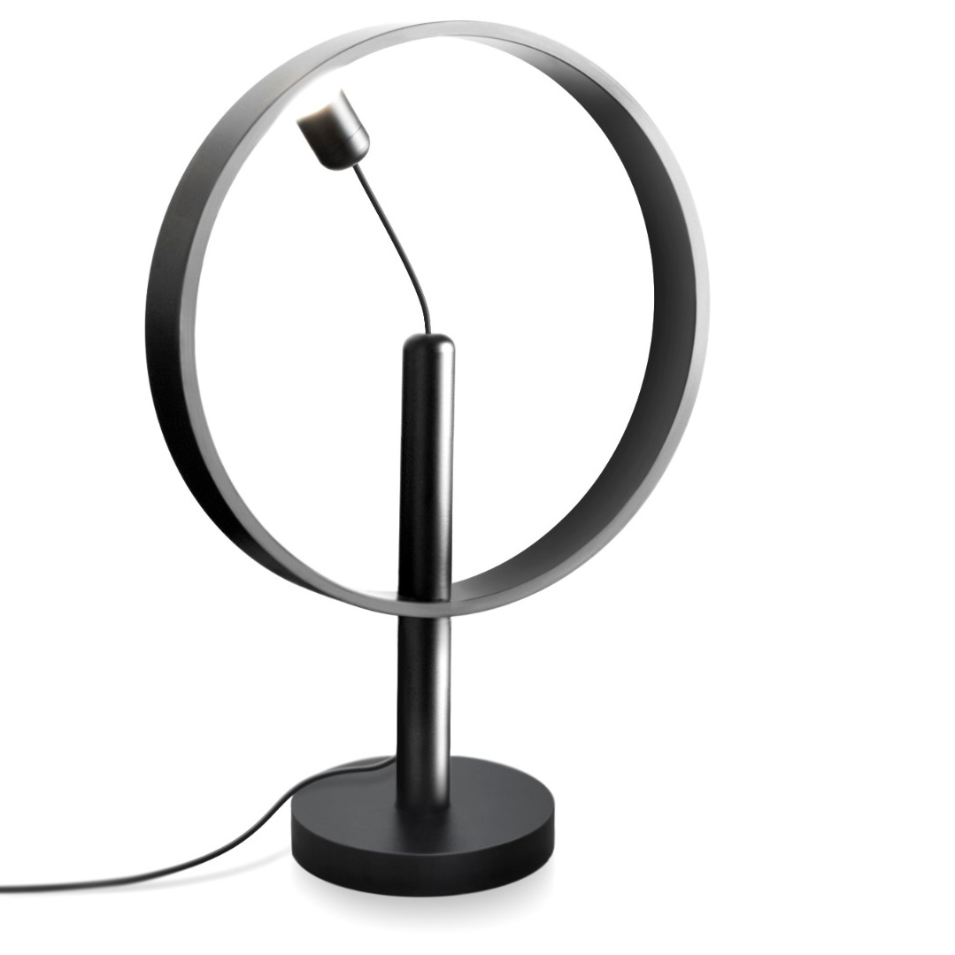 DesignNest Enso Floating Lamp Σφαιρική διακοσμητική λάμπα διαμέτρου 30 εκατοστών με ροοστάτη αφής (Μαύρο)