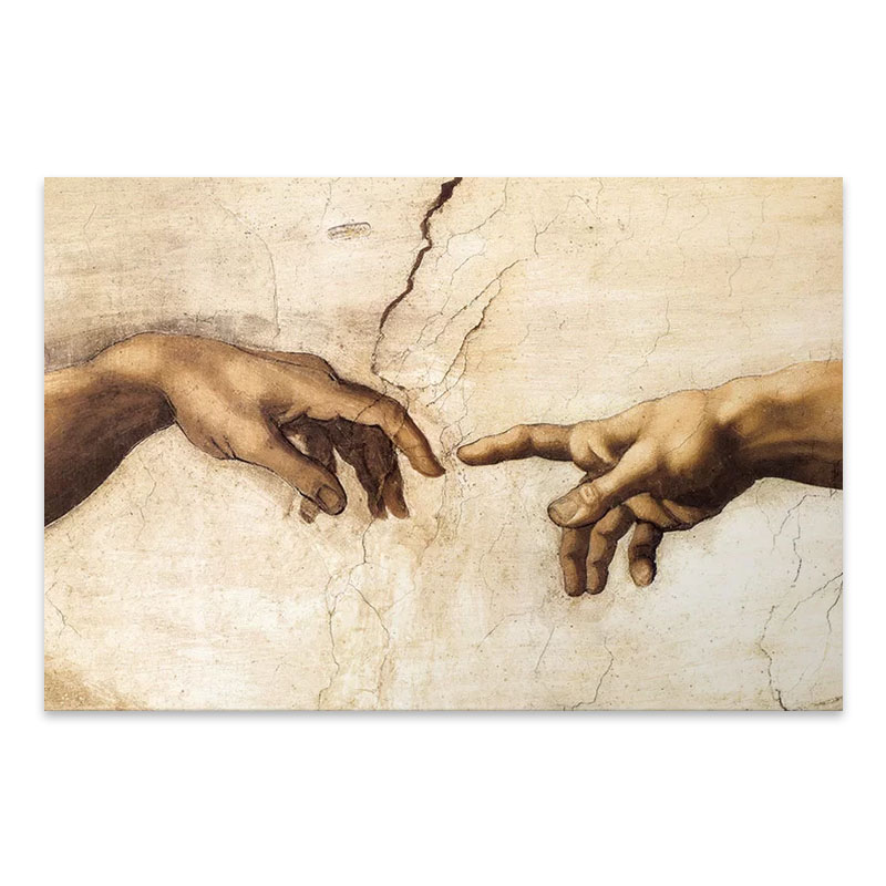 Πίνακας σε καμβά "The Creation of Adam" Megapap ψηφιακής εκτύπωσης 125x80x3εκ.