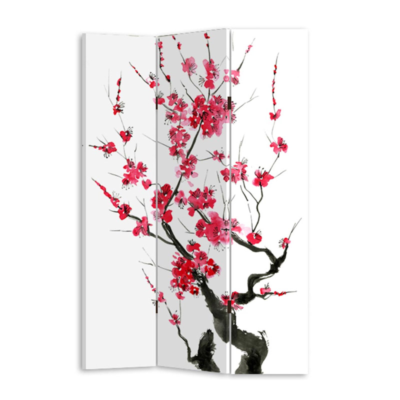 Ξύλινο Διακοσμητικό Παραβάν Japanese Cherry Διπλής Όψεως 180 x 120 cm Bakaji 8057711883943