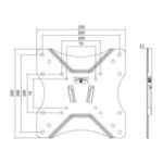 Βάση Τηλεόρασης Επιτοίχια LogiLink BP0004 23"- 42" έως 25kg
