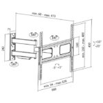 Βάση Τηλεόρασης Επιτοίχια LogiLink BP0019 37"-70" έως 50kg