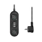 με 3 Θύρες USB 1.5m Μαύρο