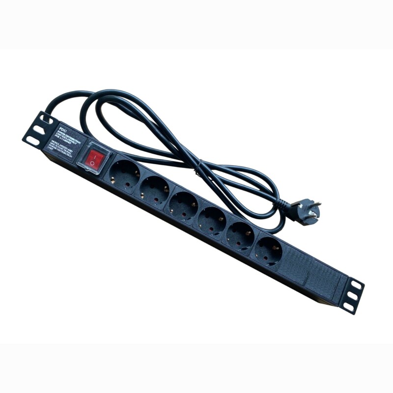 Πολύπριζο 6 Θέσεων 1U Power On PDU-6 με Διακόπτη Πολύπριζο 6 Θέσεων 1U Power On PDU-6 με Διακόπτη