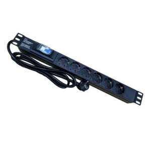 Πολύπριζο 6 Θέσεων 1U Power On PDU-CB-6 με Διακόπτη Κυκλώματος