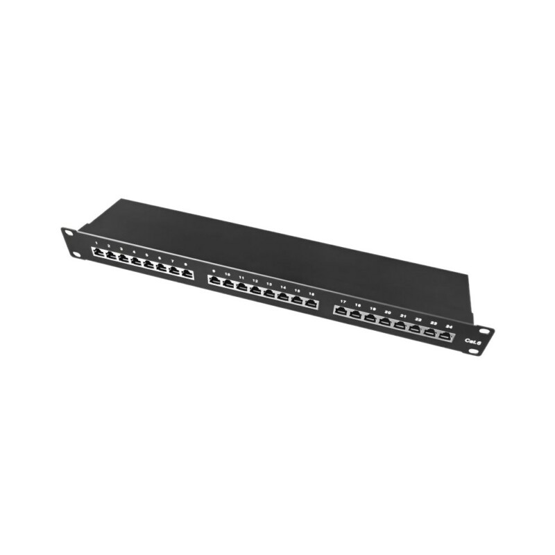 Patch Panel CAT6 24 Θέσεων 1U Power On PP-C6-F24 FTP Patch Panel CAT6 24 Θέσεων 1U Power On PP-C6-F24 FTP