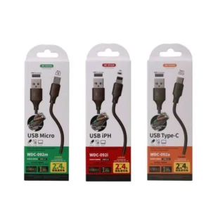 Καλώδιο Φόρτισης WK WDC-092 USB σε Micro USB 1m Μαύρο - Image 2