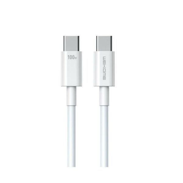 Καλώδιο Φόρτισης WK WDC-182 USB-C σε USB-C 100W 1m Λευκό