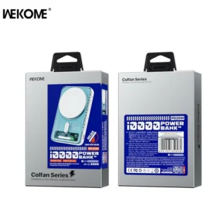Power Bank 10000mAh PD 20W WK WP-52 1Θέσης, με Ασύρματη Φόρτιση Magnetic Λευκό - Image 3