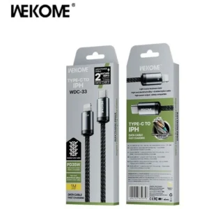 Καλώδιο Φόρτισης WK WDC-33 USB-C σε Lightning PD 35W 1m Μαύρο - Image 2