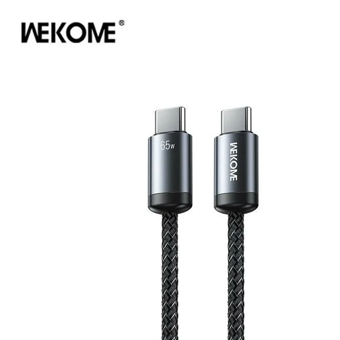 Charging Cable WK 65W TYPE-C/TYPE-C Black 1m WDC-35 3A Charging Cable WK 65W TYPE-C/TYPE-C Black 1m WDC-35 3A