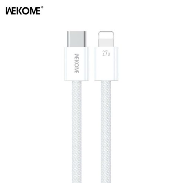 Καλώδιο Φόρτισης WK WDC-21 USB-C σε Lightning PD 27W 1m Λευκό