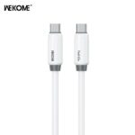 Καλώδιο Φόρτισης WK WDC-28 USB-C σε USB-C PD 65W 1m Λευκό