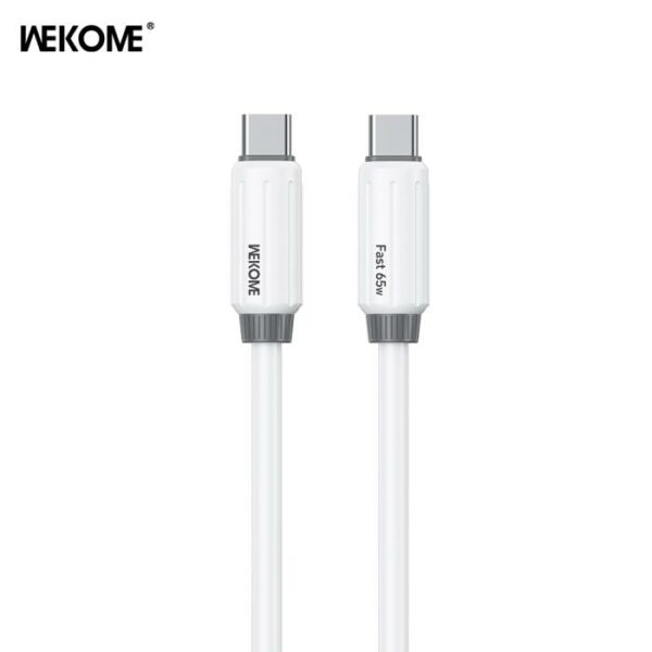 Καλώδιο Φόρτισης WK WDC-28 USB-C σε USB-C PD 65W 1m Λευκό