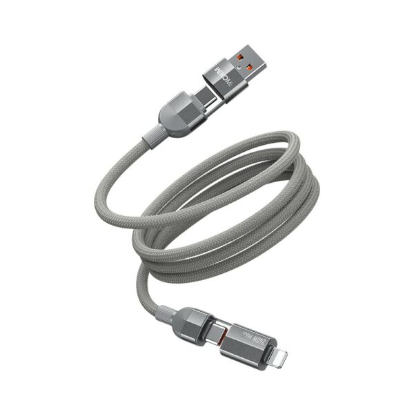 Καλώδιο Φόρτισης WK WDC-48 4 σε 1 PD 240W 1m Γκρι