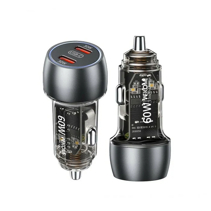 Car Charger WK 60W Dual PD Black WP-C54 Car Charger WK 60W Dual PD Black WP-C54