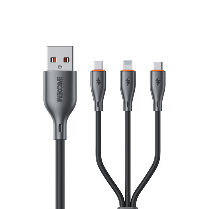 Καλώδιο Φόρτισης WK WDC-79 3 σε 1 PD 66W 1.2m Μαύρο Καλώδιο Φόρτισης WK WDC-79 3 σε 1 PD 66W 1.2m Μαύρο