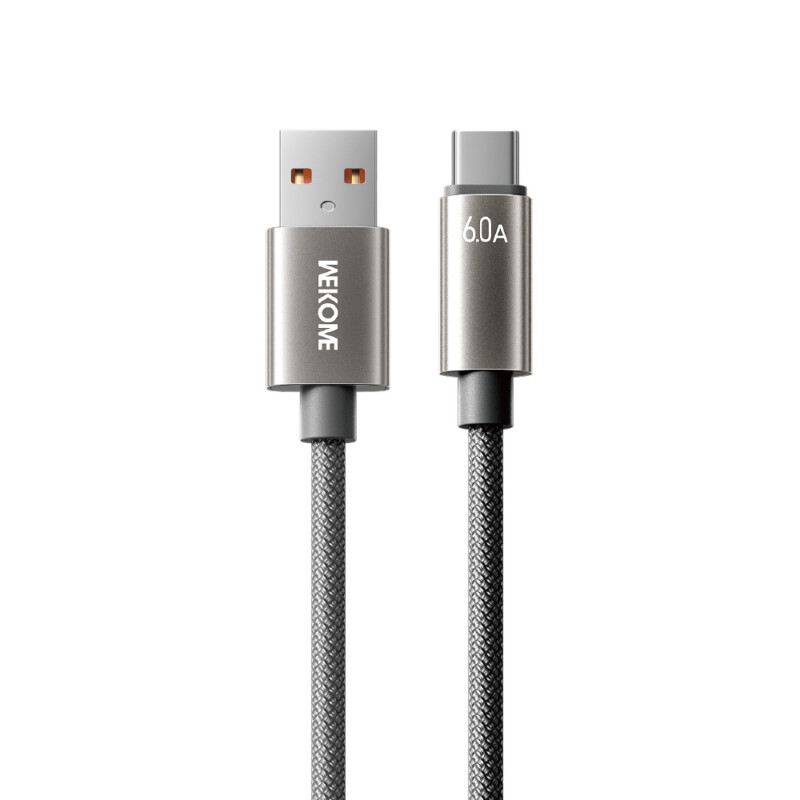 Καλώδιο Φόρτισης WK WDC-63a USB σε USB-C PD 66W 1.2m Γκρι Καλώδιο Φόρτισης WK WDC-63a USB σε USB-C PD 66W 1.2m Γκρι