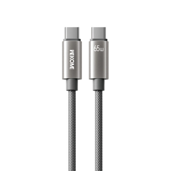 Καλώδιο Φόρτισης WK WDC-64 USB-C σε USB-C PD 65W 1.2m Γκρι