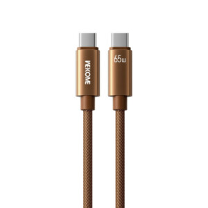 Καλώδιο Φόρτισης WK WDC-64 USB-C σε USB-C PD 65W 1.2m Καφέ