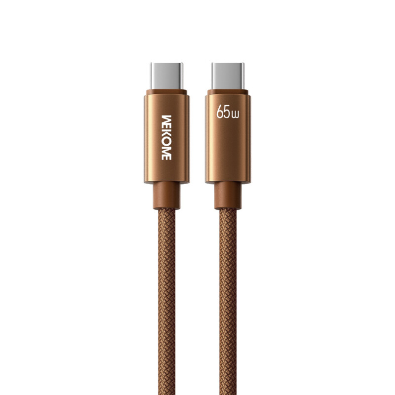 Καλώδιο Φόρτισης WK WDC-64 USB-C σε USB-C PD 65W 1.2m Καφέ Καλώδιο Φόρτισης WK WDC-64 USB-C σε USB-C PD 65W 1.2m Καφέ