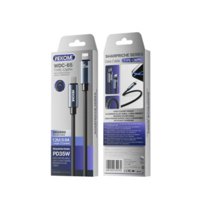 Καλώδιο Φόρτισης WK WDC-65 USB-C σε Lightning PD 35W 1.2m Μαύρο - Image 3