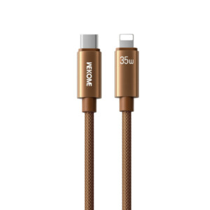 Καλώδιο Φόρτισης WK WDC-65 USB-C σε Lightning PD 35W 1.2m Καφέ