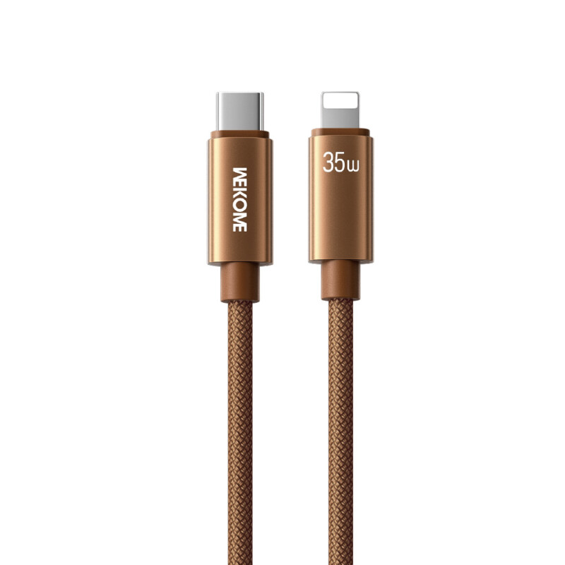 Καλώδιο Φόρτισης WK WDC-65 USB-C σε Lightning PD 35W 1.2m Καφέ Καλώδιο Φόρτισης WK WDC-65 USB-C σε Lightning PD 35W 1.2m Καφέ