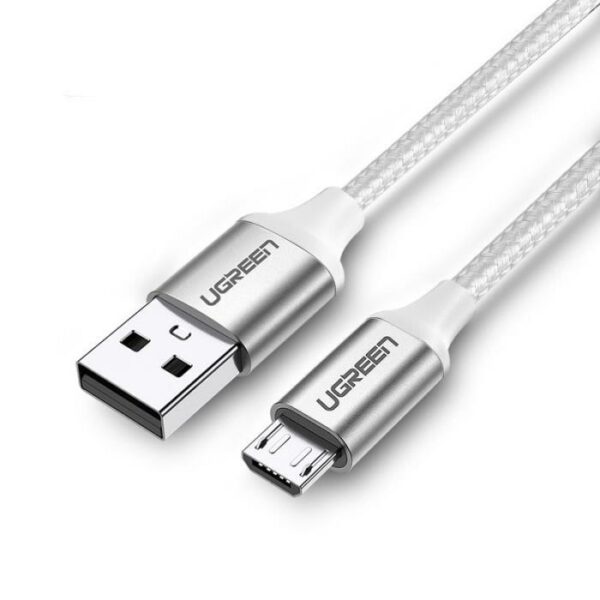 Καλώδιο Φόρτισης UGREEN US290 60151 USB σε Micro USB 1m Ασημί