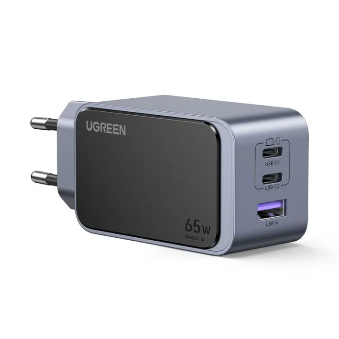 Charger GaN UGREEN X553 65W PDx2+QC4.0 Gray 35042 Charger GaN UGREEN X553 65W PDx2+QC4.0 Gray 35042