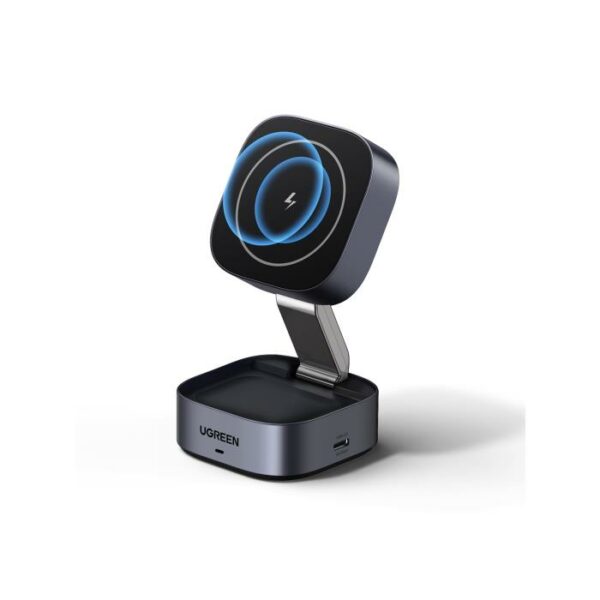 Φορτιστής Σπιτιού 15W Qi UGREEN W526 35278 με Ασύρματη Φόρτιση Magnetic Γκρι