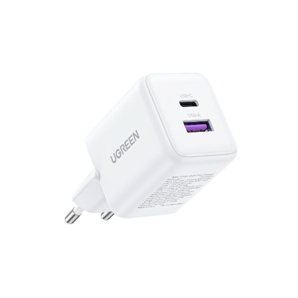 Φορτιστής Σπιτιού GaN PD 30W UGREEN X516 65015 2 Θέσεων Λευκό