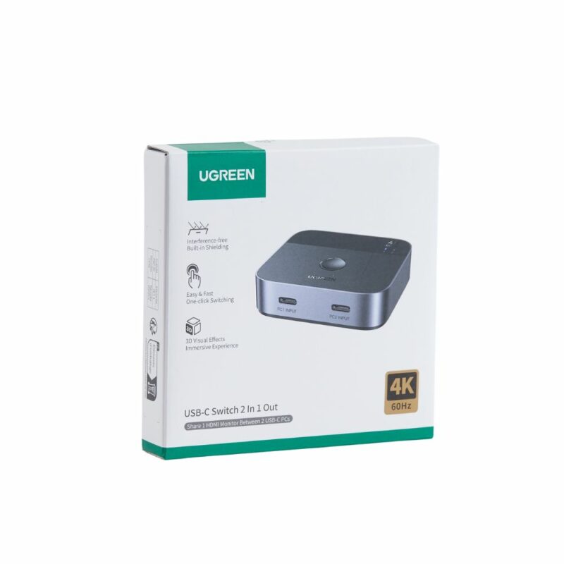 USB-C Switch 2 θέσεων 4K/60Hz UGREEN AW502 55451