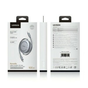 Καλώδιο Φόρτισης UGREEN L531 65905 USB-C σε USB-C PD 100W, Επαναφερόμενο 1m - Image 3