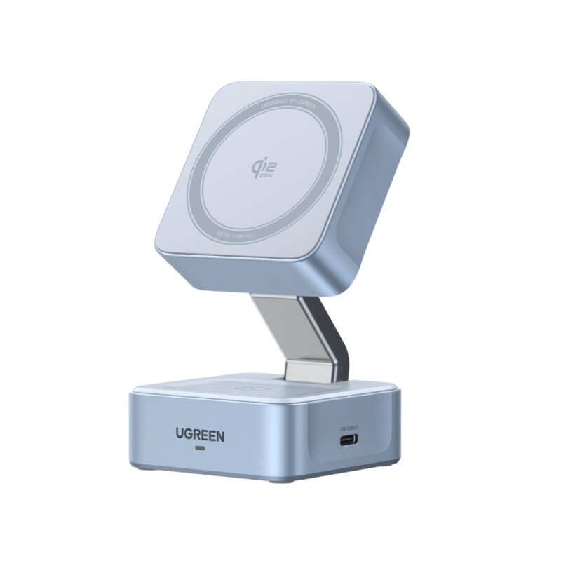 Φορτιστής Σπιτιού 25W Qi2 UGREEN W752 55960B με Ασύρματη Φόρτιση Magnetic Γκρι