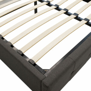 Κρεβάτι Roi pakoworld 160x200 ύφασμα ανθρακί + αποθηκευτικό χώρο-006-000018